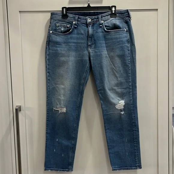 VGUC rag & bone dre low-rise slim boyfriend jeans in colour Star City - Picture 4 of 16